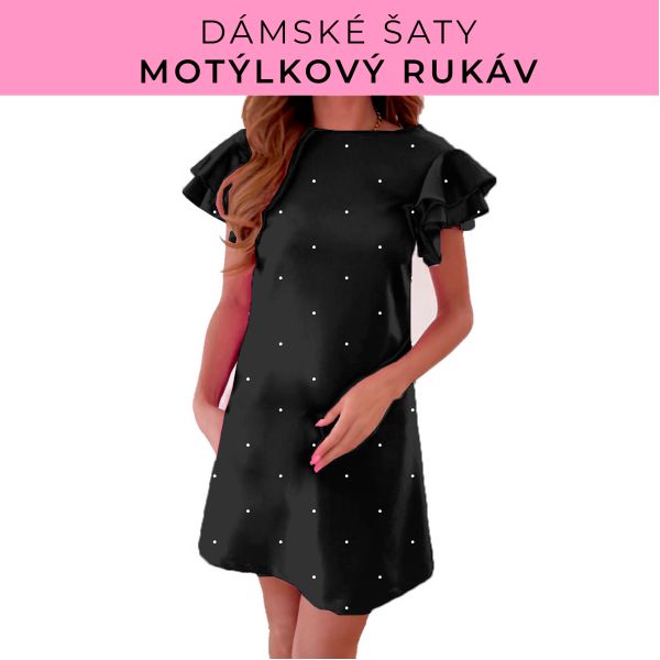 DÁMSKÝ střih - šaty s motýlkovým rukávem