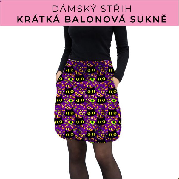 Dámský střih - balonová krátká sukně
