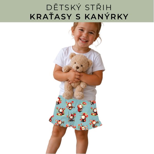 Dětský střih - Kraťásky s kanýrkem