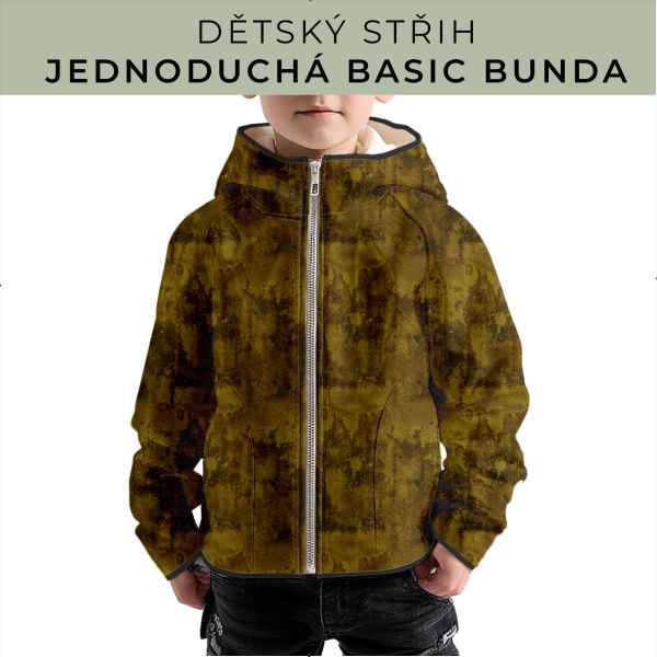 Dětský střih - jednoduchá dětská BASIC  bunda