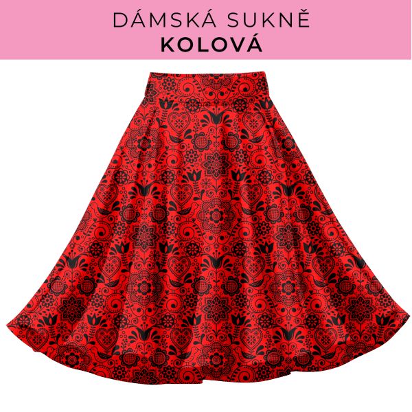 DÁMSKÝ střih - Kolová sukně