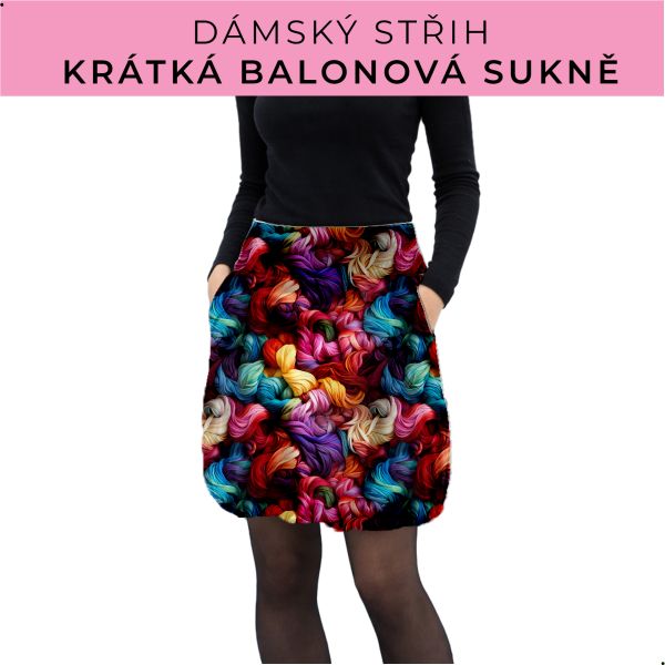 Dámský střih - balonová krátká sukně
