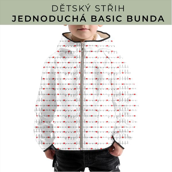 Dětský střih - jednoduchá dětská BASIC  bunda