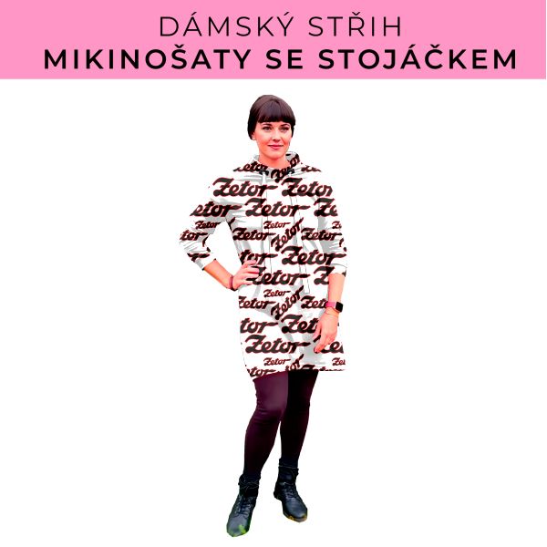Dámský střih - mikinové šaty se stojáčkem