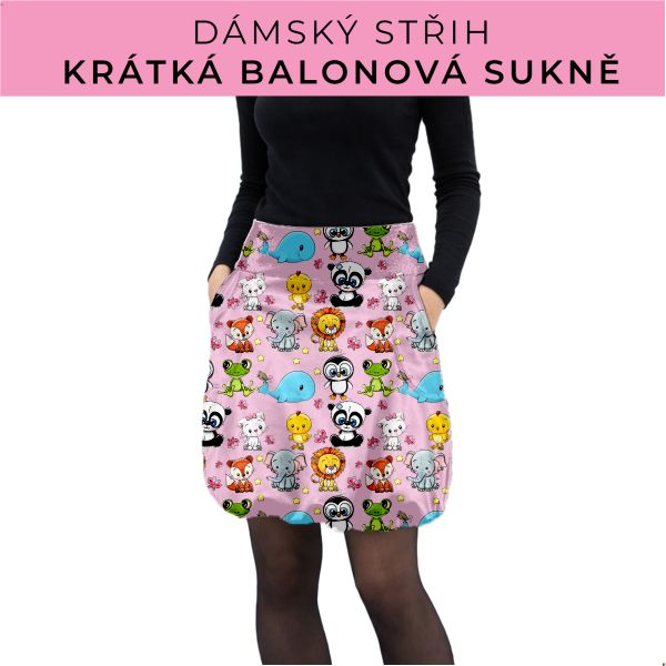 Dámský střih - balonová krátká sukně