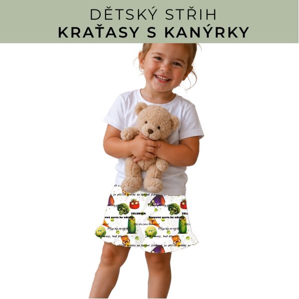Dětský střih - Kraťásky s kanýrkem