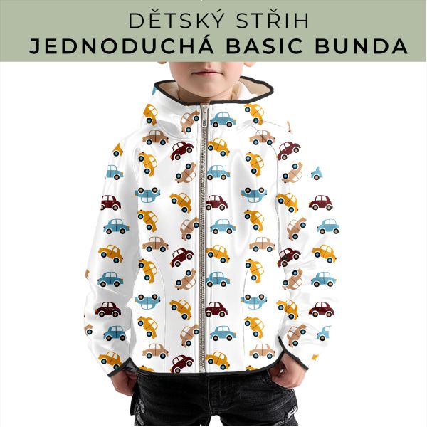 Dětský střih - jednoduchá dětská BASIC  bunda