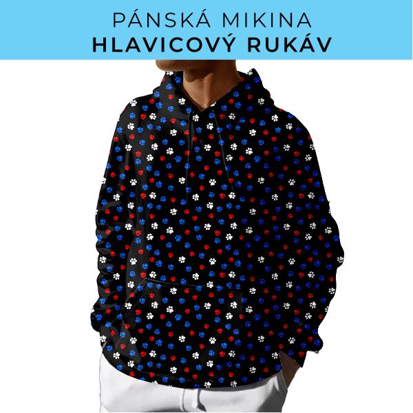 PÁNSKÝ střih - mikina s kapucí