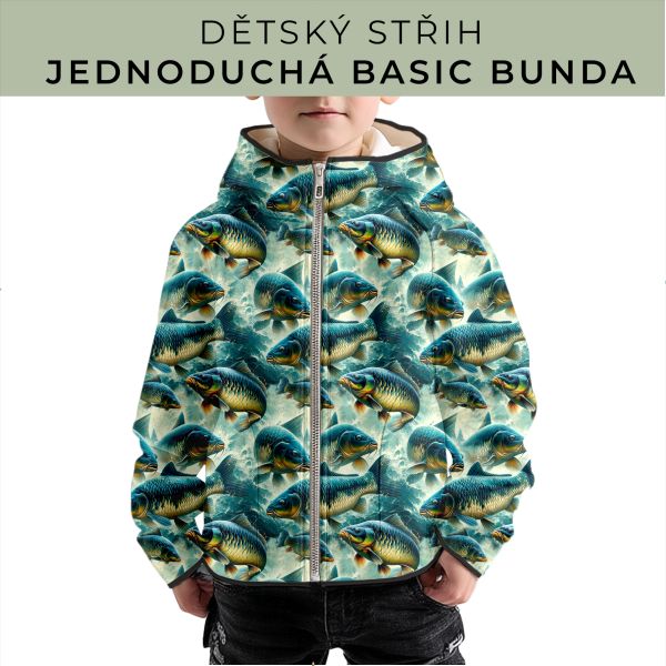 Dětský střih - jednoduchá dětská BASIC  bunda