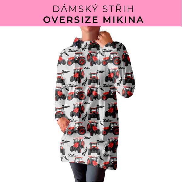 DÁMSKÝ střih - Oversize mikina