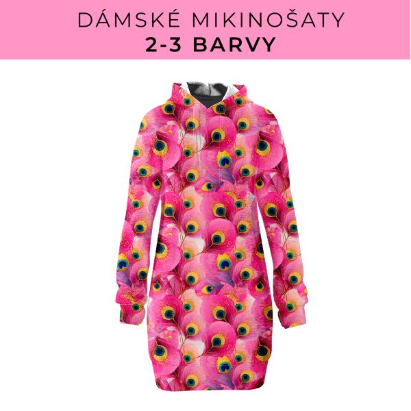 DÁMSKÝ střih - Mikinošaty 2-3 barvy