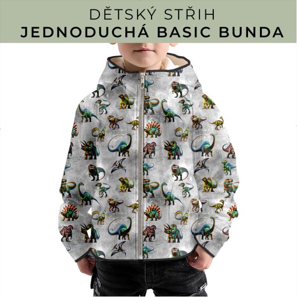 Dětský střih - jednoduchá dětská BASIC  bunda