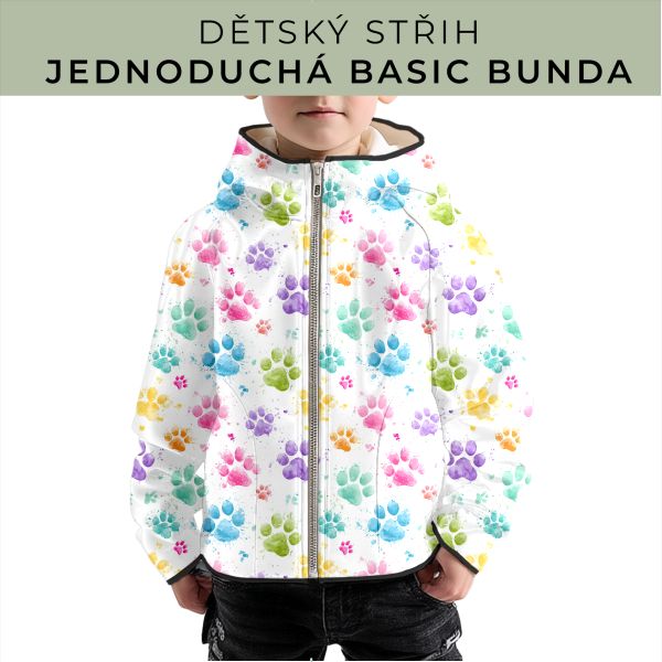 Dětský střih - jednoduchá dětská BASIC  bunda