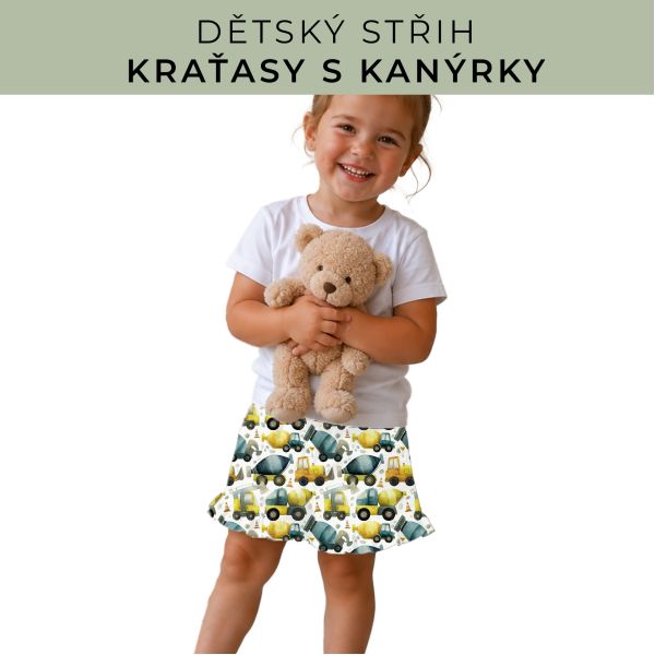 Dětský střih - Kraťásky s kanýrkem