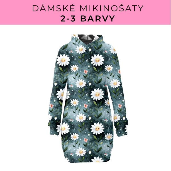 DÁMSKÝ střih - Mikinošaty 2-3 barvy