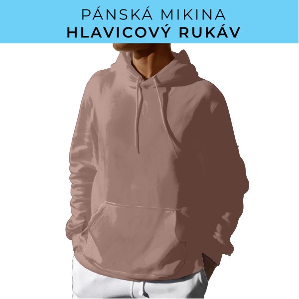PÁNSKÝ střih - mikina s kapucí