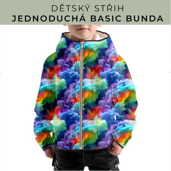 Dětský střih - jednoduchá dětská BASIC  bunda