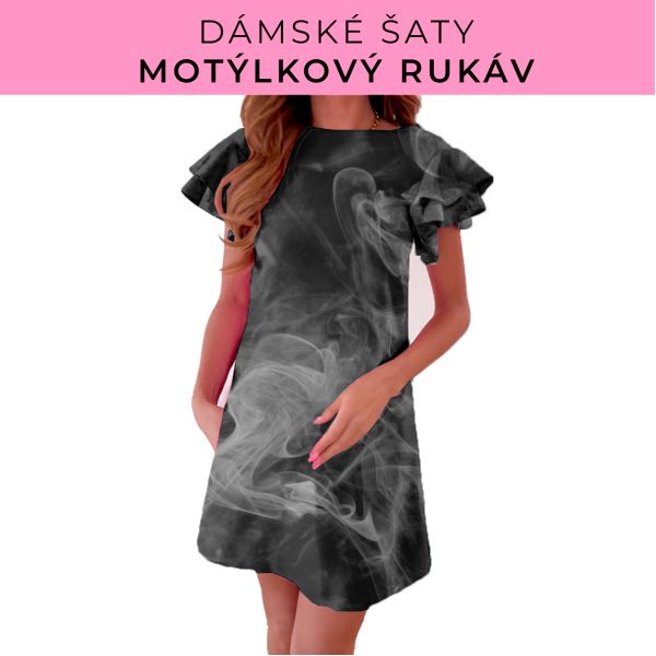 DÁMSKÝ střih - šaty s motýlkovým rukávem