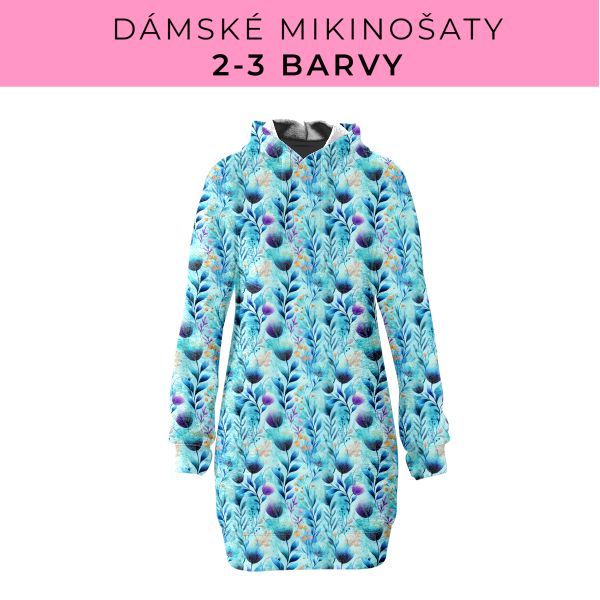 DÁMSKÝ střih - Mikinošaty 2-3 barvy