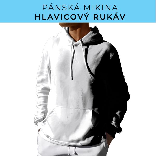 PÁNSKÝ střih - mikina s kapucí