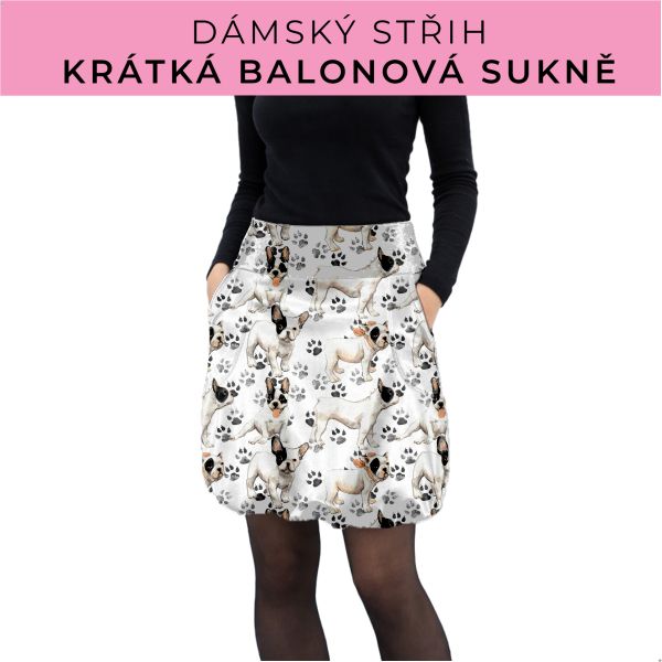 Dámský střih - balonová krátká sukně