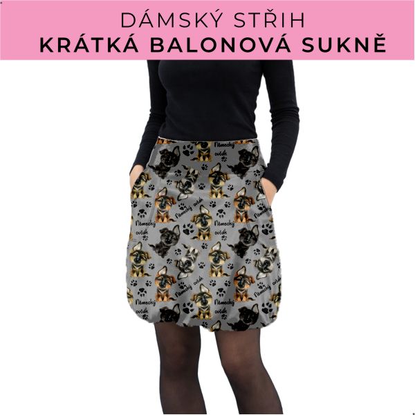 Dámský střih - balonová krátká sukně