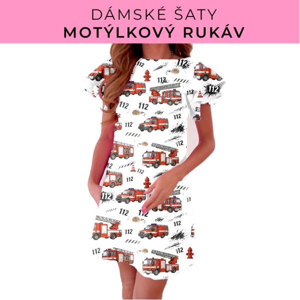 DÁMSKÝ střih - šaty s motýlkovým rukávem
