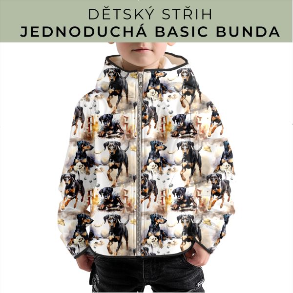 Dětský střih - jednoduchá dětská BASIC  bunda