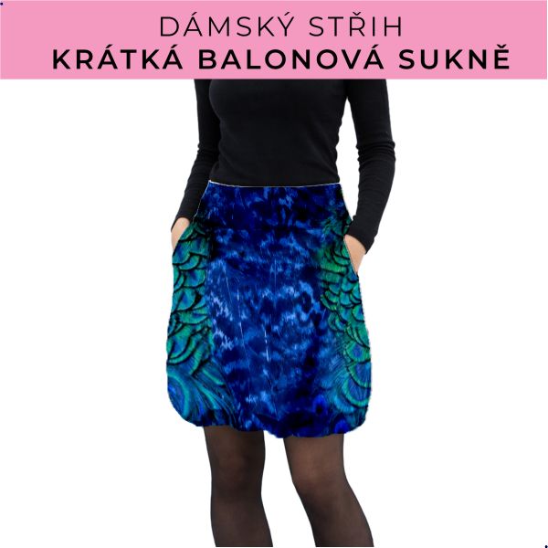 Dámský střih - balonová krátká sukně