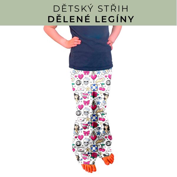Dětský střih - Dělené legíny