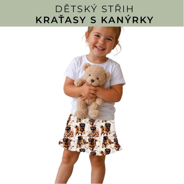 Dětský střih - Kraťásky s kanýrkem