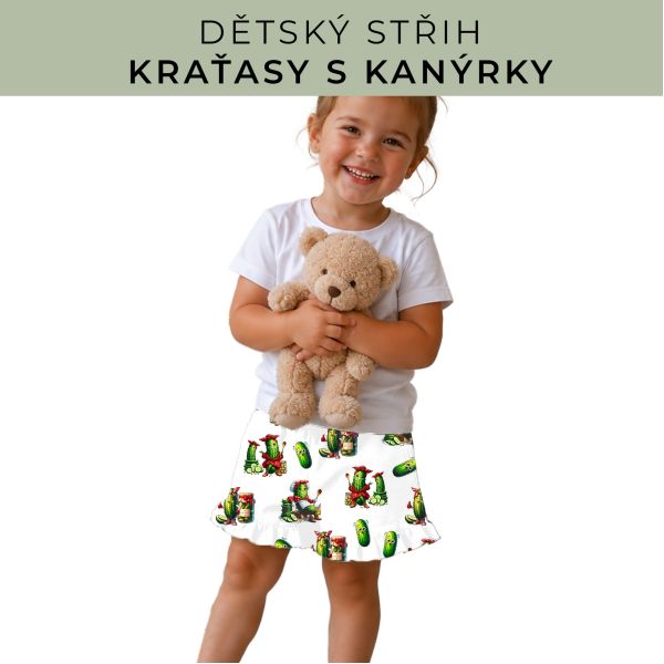 Dětský střih - Kraťásky s kanýrkem