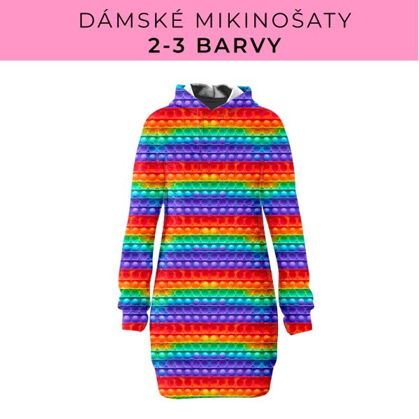 DÁMSKÝ střih - Mikinošaty 2-3 barvy