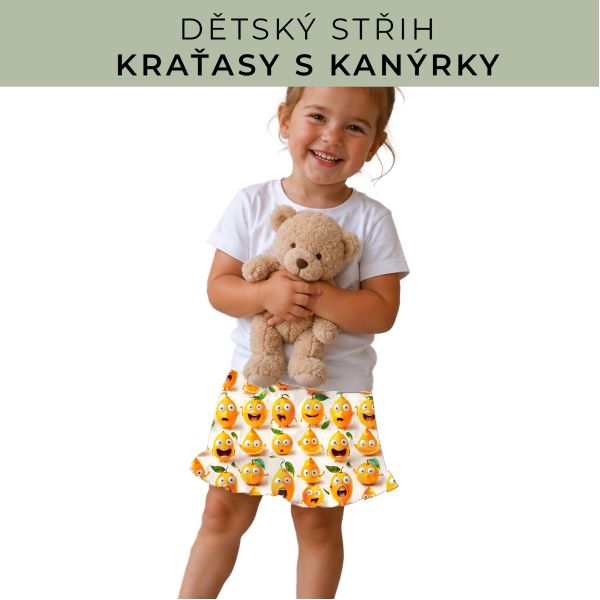 Dětský střih - Kraťásky s kanýrkem