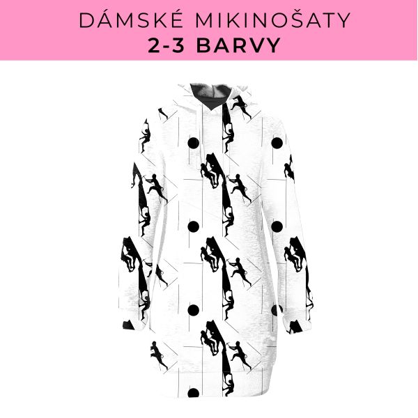 DÁMSKÝ střih - Mikinošaty 2-3 barvy
