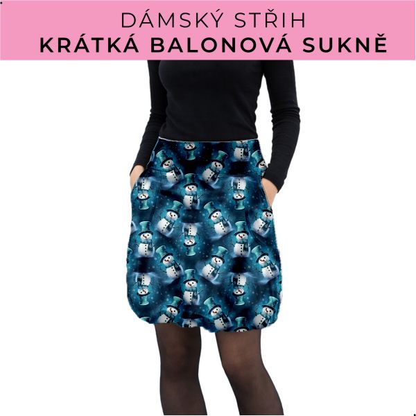 Dámský střih - balonová krátká sukně