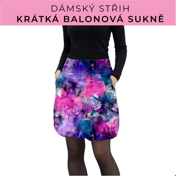 Dámský střih - balonová krátká sukně