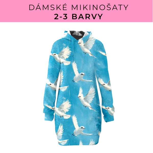 DÁMSKÝ střih - Mikinošaty 2-3 barvy