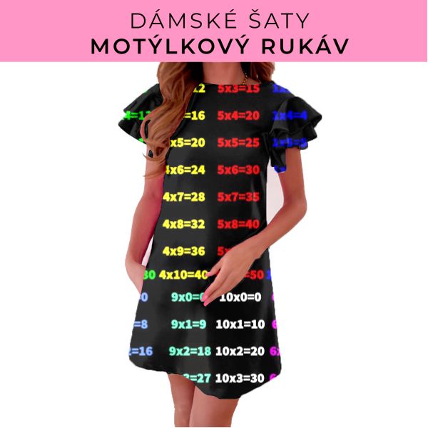 DÁMSKÝ střih - šaty s motýlkovým rukávem