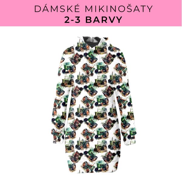 DÁMSKÝ střih - Mikinošaty 2-3 barvy