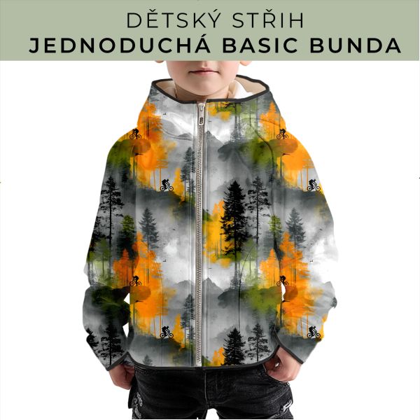 Dětský střih - jednoduchá dětská BASIC  bunda