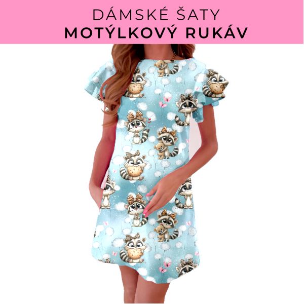 DÁMSKÝ střih - šaty s motýlkovým rukávem