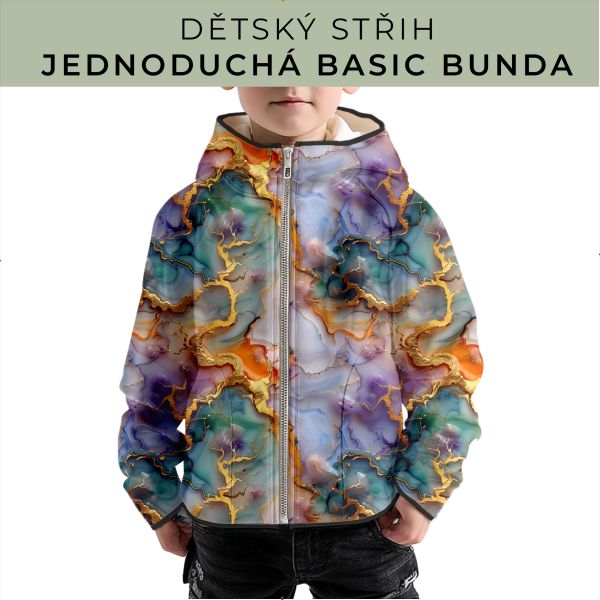 Dětský střih - jednoduchá dětská BASIC  bunda