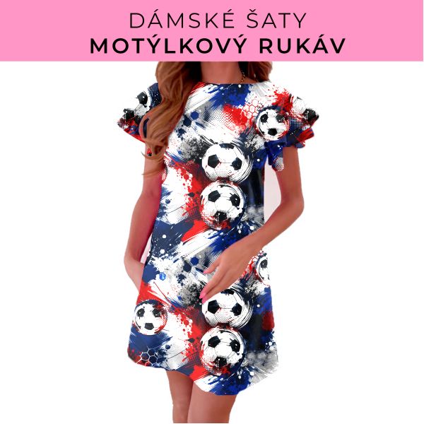 DÁMSKÝ střih - šaty s motýlkovým rukávem