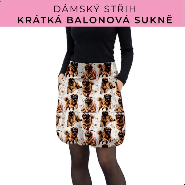 Dámský střih - balonová krátká sukně