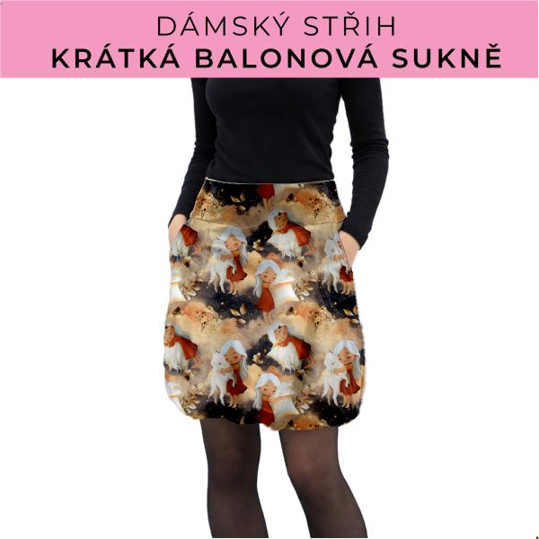 Dámský střih - balonová krátká sukně