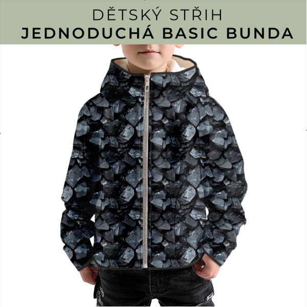 Dětský střih - jednoduchá dětská BASIC  bunda