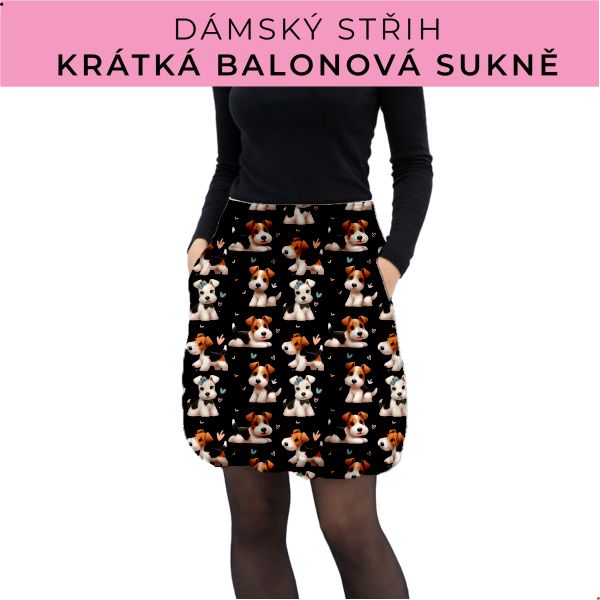 Dámský střih - balonová krátká sukně