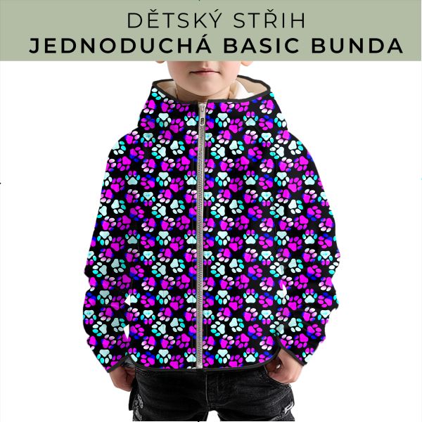 Dětský střih - jednoduchá dětská BASIC  bunda