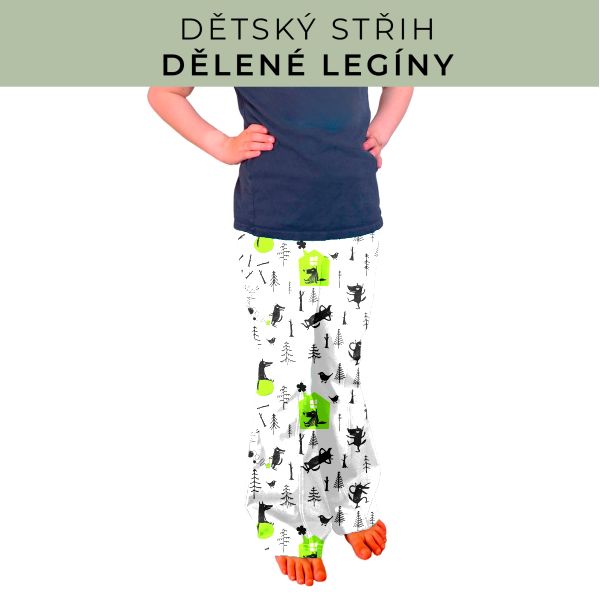 Dětský střih - Dělené legíny